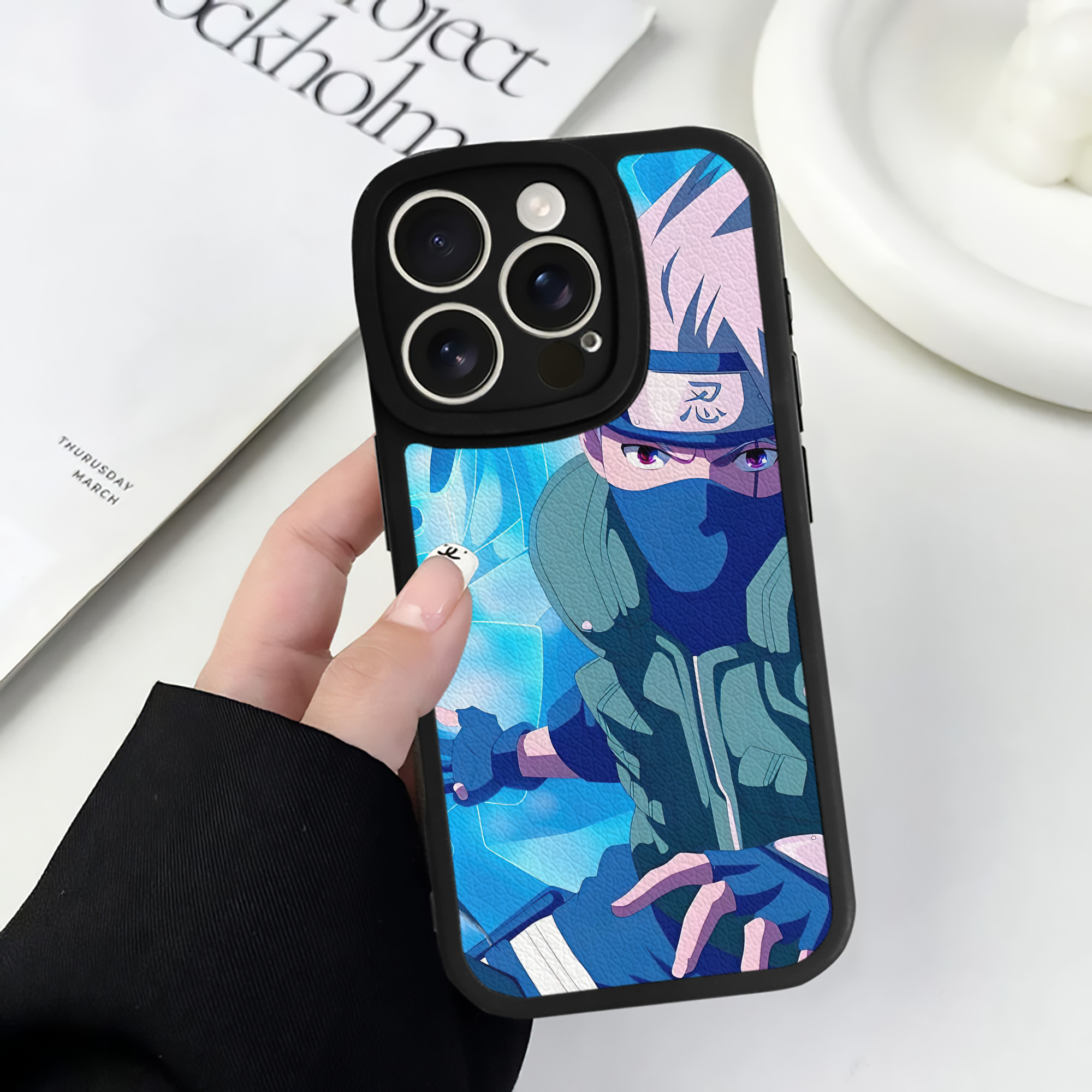 （画像用） NARUTO -ナルト- NARUTO -ナルト- 疾風伝 【iPhone 16シリーズ対応】シリコンスマホケース（レザー調） 材質：シリコン